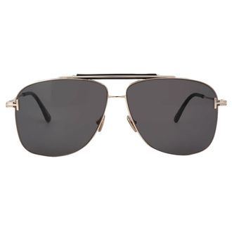Tom Ford Jaden Smoke Navigator Mens Sunglasses FT1017 28A 60