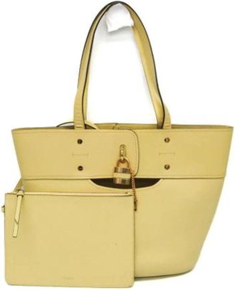 Chlo&eacute; Pre-owned Tote Bags, female, Yellow, Size: ONE SIZE Pre-owned Leather Shoulder Bag