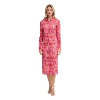 Patrizia Pepe Shirt Dress - Dames - Shirt Kleedjes - Rood - M - Polyester - Kleedjes