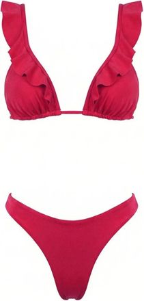 Miss Bikini Mujer, Trajes de ba&ntilde;o, Rojo, Talla: L