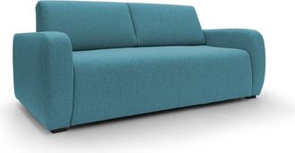 Divani.Store Duna Sof&aacute; Cama Convertible Con Colch&oacute;n De 20 Cm De Tela Suave Flameada E Impermeable 215 Cm (mat. 160x197) Azul Claro