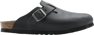Birkenstock Boston Narrow Fit - unisex - Slip ons - Zwart - 39 EU - Leer - Schoenen