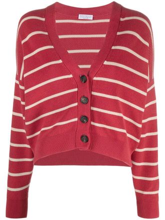 Brunello Cucinelli Gestreept vest - Rood