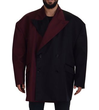 Dolce & Gabbana Bordeaux Polyester Dubbelzijdig Herenjasje