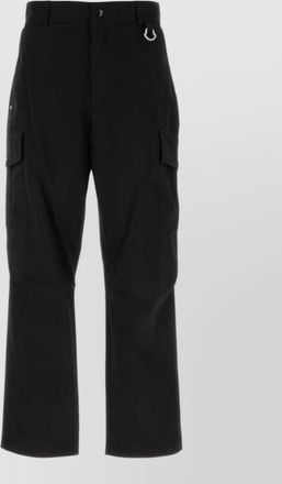 Moncler stretch cotton cargo trousers wide leg