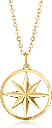 RS Pure by Ross-Simons Italian 10kt Yellow Gold North Star Necklace