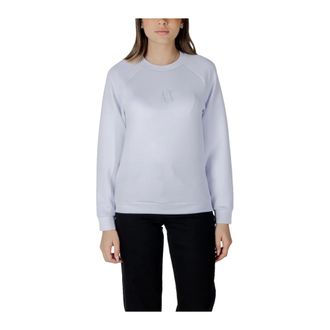 A|X Armani Exchange Effen Sweatshirt met Ronde Hals en Lange Mouwen - Dames - Sweatshirts - Wit - M - Hoodies & sweatvesten