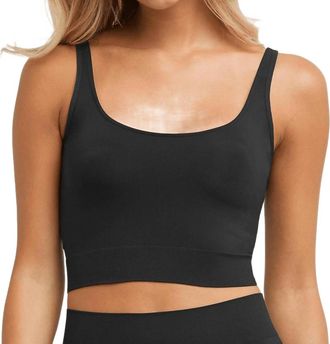 Maidenform Smoothing Seamless Cropped Cami In Black