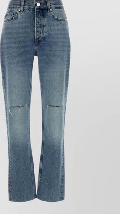 Anine Bing bruno denim five pocket belt loop jeans