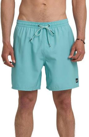 Quiksilver Everyday 17 Solid Stretch Swim Trunks in Aqua at Nordstrom, Size Xx-Large