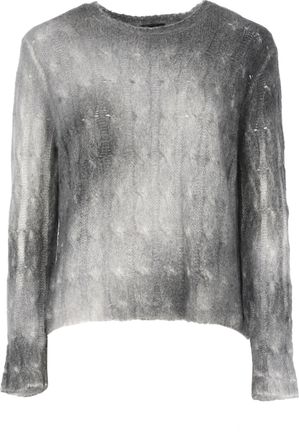 Avant Toi Grey Woven Cashmere Sweater