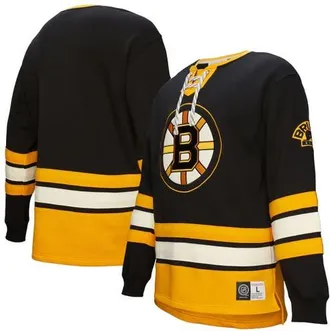 Mitchell & Ness Mens Black Boston Bruins Heritage Lace-Up Pullover Sweatshirt at Nordstrom, Size Xx-Large