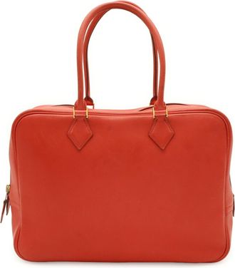 Herm&egrave;s Red Color Rouge Vif Courchevel Leather Handbag Tote Bag (Pre-Owned)