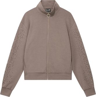 Emporio Armani Felpa Aperta Con Zip - - Sweatshirts & Hoodies - Donna - Marrone - S