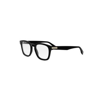Fendi Glasses, unisex, Black, 51 MM, Black Square Eyeglasses, Elegant and Modern