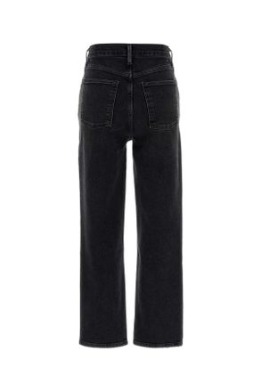 A Gold E 90s Pinch Waist Crop Jeans - Black