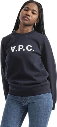 A.P.C. Sweat Viva - Dames - Sweatshirts - Blauw - XS - Katoen - Hoodies & sweatvesten