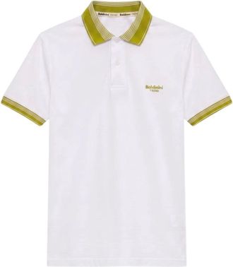 Baldinini Katoenen poloshirt - Heren - Tops - Wit - Maat: XL Katoen