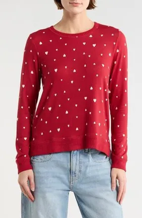 Lucky Brand Crewneck Pullover in Red Multi at Nordstrom Rack, Size X-Small