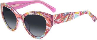 Kate Spade New York Pattern Pink/Grey Shaded Zonnebrillen - Dames - Zonnebrillen - Roze - 55 MM - Accessoires