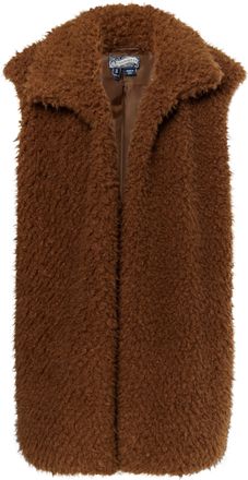 Dreimaster Dreimaster Lang vest gemaakt van imitatiebont Dames bruin