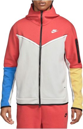 Nike Sportswear Tech Fleece Full-Zip Hoodie Lobster Red White CU4489-605