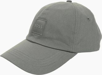 HUGO BOSS Mens Derrel-PL Cotton Grey/Green Baseball Cap - Size: ONE size