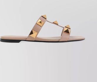Valentino Garavani slide sandal studded round toe