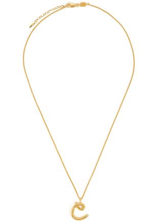 Missoma C Initial 18kt Gold-plated Necklace