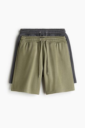H&M 2er-Pack Shorts in Regular Fit - Khakigr&uuml;n