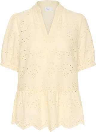 Saint Tropez Geleksa SZ Blouse - Dames - Blouses - Geel - XS - Overhemden