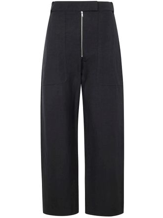 STUDIO NICHOLSON Zip Front Wide Leg Pants