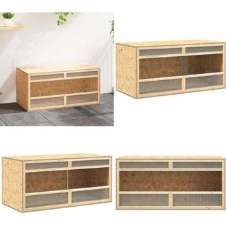 vidaXL Terrario in Legno Multistrato 100x47x47 cm - Terrario per rettili - Terrario per animali domestici