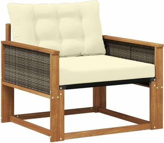vidaXL Madera Maciza De Acacia Y Textileno Vidaxl