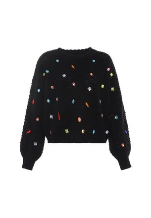 Faina Gebreide trui Dames zwart