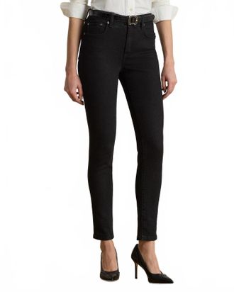 Ralph Lauren High-Rise Skinny Ankle Jean In Emperial Black Wash