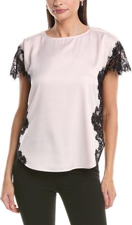 Anne Klein Lace Trim Montreal Satin Blouse