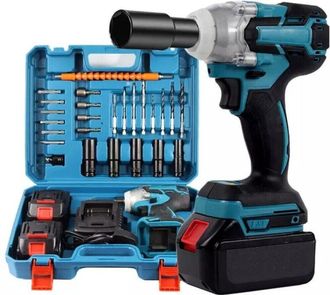 Trade Shop Trade Shop Traesio - Avvitatore Impulsi Svita Avvita Bulloni Doppia Batteria 20v 5ah + 25 Accessori