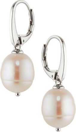 Nadri Freshwater Pearl Drop Earrings in Rhodium at Nordstrom
