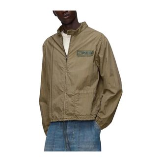 Maison Margiela Light Jackets, male, Green, Size: M Vintage-style Sportswear Jacket