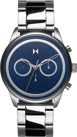 MVMT Chronograph Powerlane roestvrijstalen horloge - Heren - Horloges - Blauw - ONE Size - Accessoires
