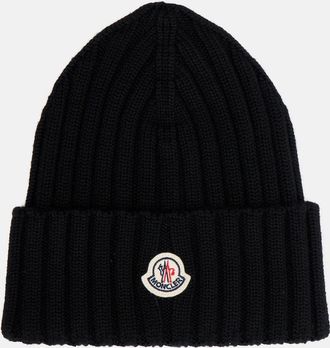 Moncler Ribbed-knit virgin wool beanie