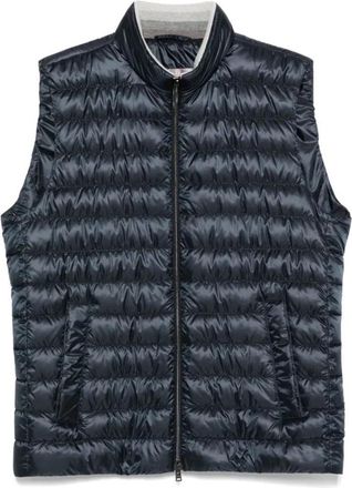 Herno Nylon Vest - Heren - Bodywarmers - Blauw - XL - Nylon - Jassen