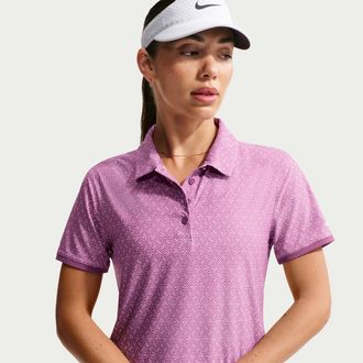 Nike Womens Victory Dri-FIT Short-Sleeve Golf Polo in Purple | IB0328-503