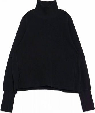 Nicholas Daley Mens Waffle Rollneck Top In Black