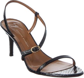 Giuseppe Zanotti Clandestino 70 Snake-Embossed Leather Sandal