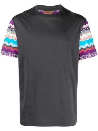 Missoni T-shirt con stampa a zig zag - Grigio