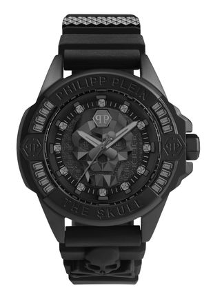 Philipp Plein The $kull Genderless Unisexs Black Watch PWNAA0322 Silicone - One Size