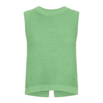 Ichi Ichi - Rondgebreide trui - Dames - Truien - Groen - Maat: M