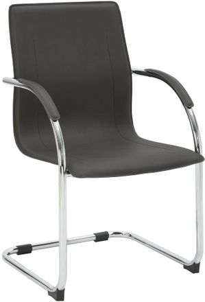 Clp Silla Cantilever Noeleen De Piel Sintetica Marr&oacute;n